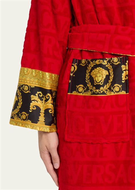 versace robe de chambre|versace unisex barocco sleeve robe.